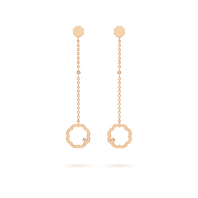 Classic MIMOSA rose gold Earrings 4 Diamonds