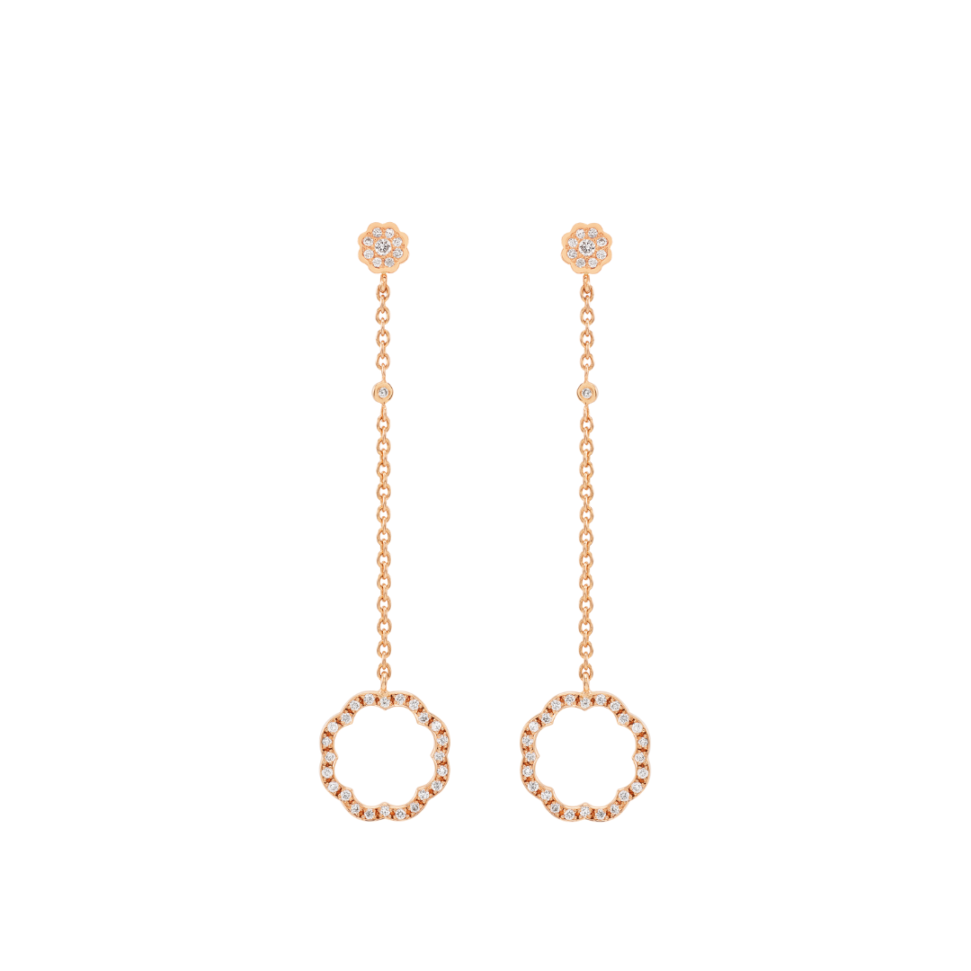 MIMOSA rose gold Earrings 68 Diamonds